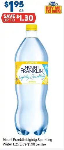 Foodland Mount Franklin Lightly Sparkling Water offer