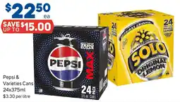 Foodland Pepsi & Varieties Cans offer