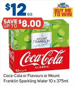 Foodland Coca-Cola or Flavours or Mount Franklin Sparkling Water offer