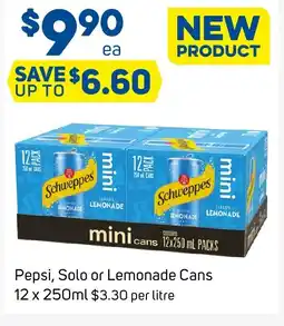Foodland Pepsi, Solo or Lemonade Cans offer