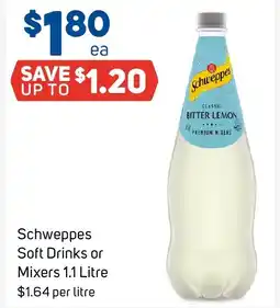 Foodland Schweppes Soft Drinks or Mixers offer