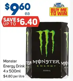 Foodland Monster Energy Drink offer