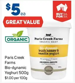 Foodland Paris Creek Farms Bio-dynamic Yoghurt offer
