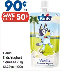 Foodland Pauls Kids Yoghurt Squeeze offer