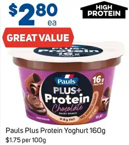 Foodland Pauls Plus Protein Yoghurt offer