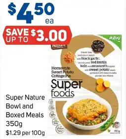 Foodland Super Nature Bowl and Boxed Meals offer