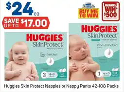 Foodland Huggies Skin Protect Nappies or Nappy Pants offer