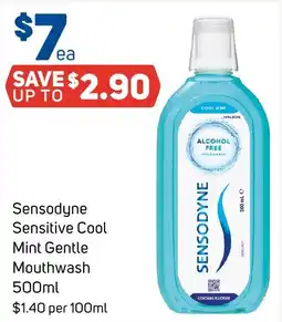 Foodland Sensodyne Sensitive Cool Mint Gentle Mouthwash offer
