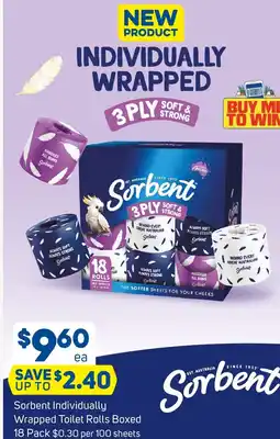 Foodland Sorbent individually wrapped rolls boxed offer