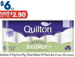 Foodland Quilton 3 Ply Eco Ply Toilet Rolls offer