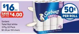 Foodland Sorbent Toilet Roll White offer
