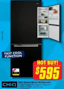 The Good Guys 283L Bottom Mount Refrigerator offer