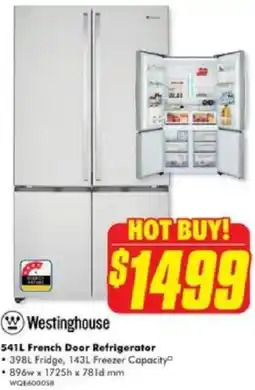 The Good Guys 541L French Door Refrigerator offer