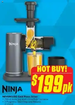 The Good Guys NEVERCLOG Cold Press Juicer offer