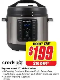 The Good Guys Crock pot express crock xl multi cooker offer