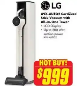 The Good Guys LG A9X-AUTO2 CordZero Stick Vacuum with All-in-One Tower offer