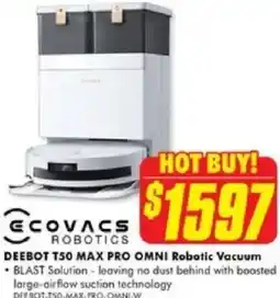 The Good Guys DEEBOT T50 MAX PRO OMNI Robotic Vacuum offer
