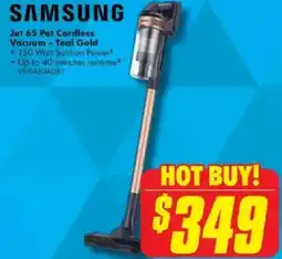 The Good Guys SAMSUNG Jet 65 Pet Cordless Vacuum - Teal Gold offer