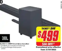 The Good Guys Bar500 5.1 590W Virtual Atmos Soundbar offer