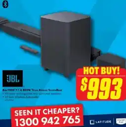 The Good Guys Bar1000 7.1.4 880W True Atmos Soundbar offer
