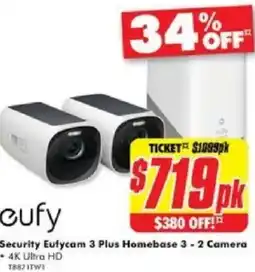 The Good Guys Security Eutycam 3 Plus Homebase offer