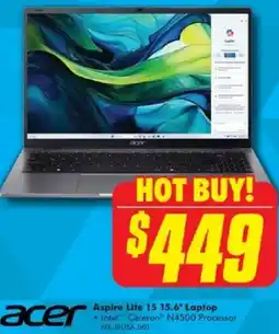 The Good Guys Aspire Lite 15 15.6" Laptop offer