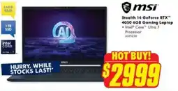 The Good Guys Stealth 14 GeForce RTX 4050 6GB Gaming Laptop offer