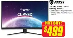 The Good Guys 32" FHD 250Hz Curved Gaming Monitor offer