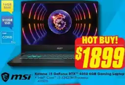 The Good Guys Katana 15 GeForce RTX 4050 6GB Gaming Laptop offer