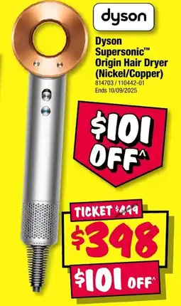 JB Hi-Fi dyson Supersonic Origin Hair Dryer offer