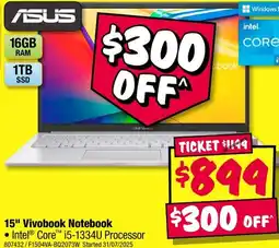 JB Hi-Fi 15" Vivobook Notebook offer