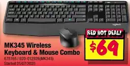 JB Hi-Fi MK345 Wireless Keyboard & Mouse Combo offer