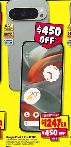 JB Hi-Fi Google pixel 9 pro 128gb offer
