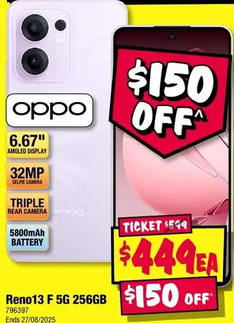 JB Hi-Fi Reno13 f 5g 256gb offer