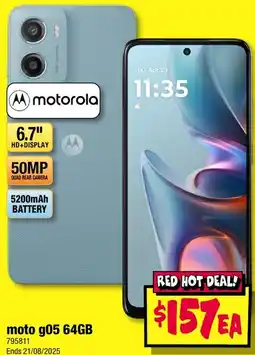 JB Hi-Fi Moto g05 64GB offer