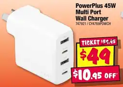 JB Hi-Fi PowerPlus 45W Multi Port Wall Charger offer