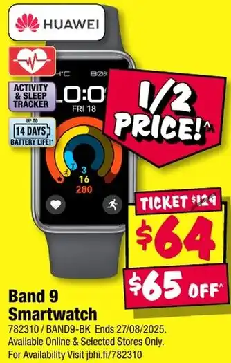 JB Hi-Fi Band 9 Smartwatch offer