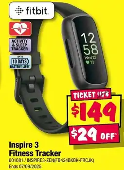 JB Hi-Fi Inspire 3 Fitness Tracker offer
