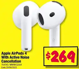JB Hi-Fi Apple AirPods 4 With Active Noise Cancellation offer