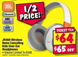 JB Hi-Fi JR460 Wireless Noise Cancelling Kids Over-Ear Headphones offer