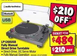 JB Hi-Fi LP120XUSB Fully Manual Direct-Drive Turntable offer