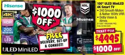 JB Hi-Fi 100" ULED MiniLED 4K Smart TV offer