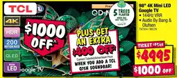 JB Hi-Fi 98" 4K Mini LED Google TV offer