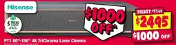 JB Hi-Fi PT1 80"-150" 4K TriChroma Laser Cinema offer