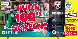 JB Hi-Fi 100" 4K QLED Smart TV offer