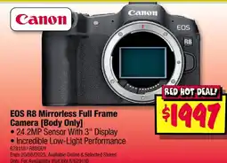 JB Hi-Fi EOS R8 Mirrorless Full Frame Camera offer