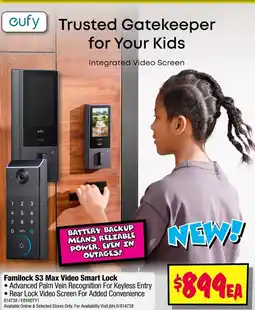 JB Hi-Fi Familock s3 max video smart lock offer