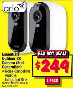 JB Hi-Fi Essentials outdoor 2k camera (2nd generation) 2 pack offer