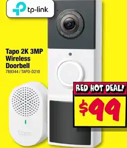 JB Hi-Fi Tapo 2k 3mp wireless doorbell offer