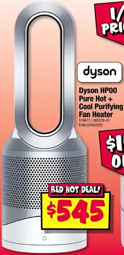 JB Hi-Fi Dyson HPOO Pure Hot + Cool Purifying Fan Heater offer